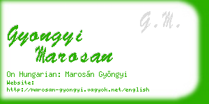 gyongyi marosan business card